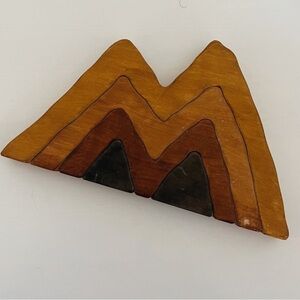 Hand Carved Mountain Wooden Puzzle